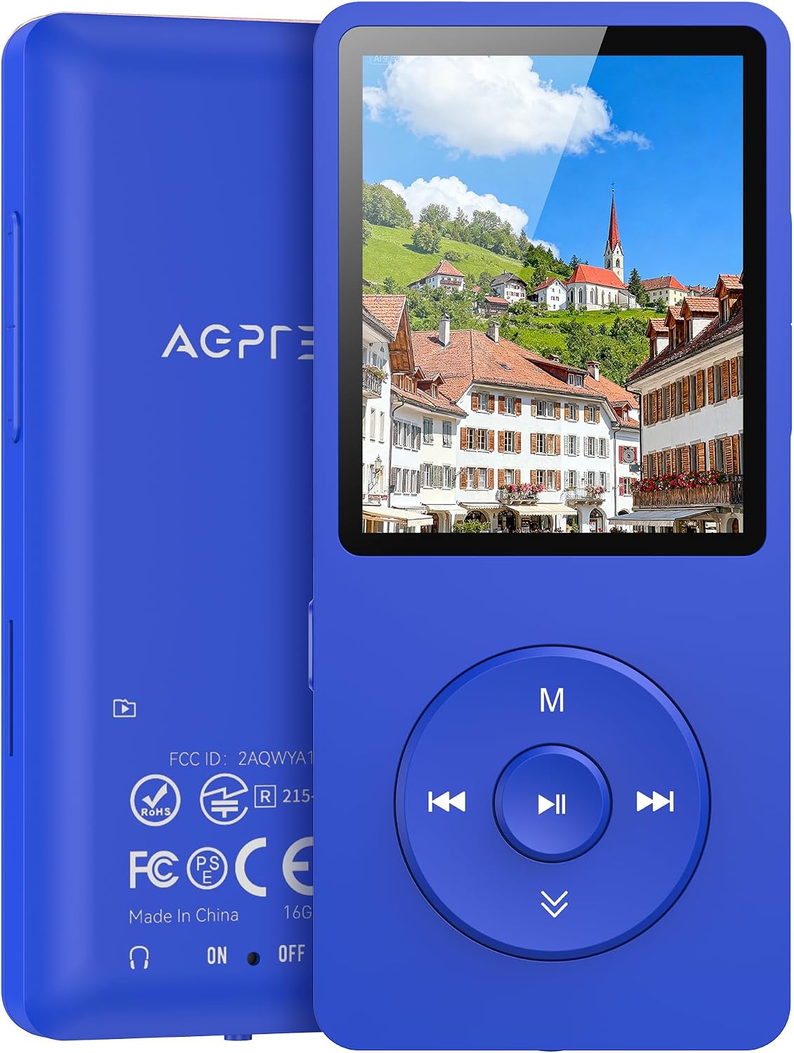 GPTEK A02 16GB MP3 Player, Dark Blue